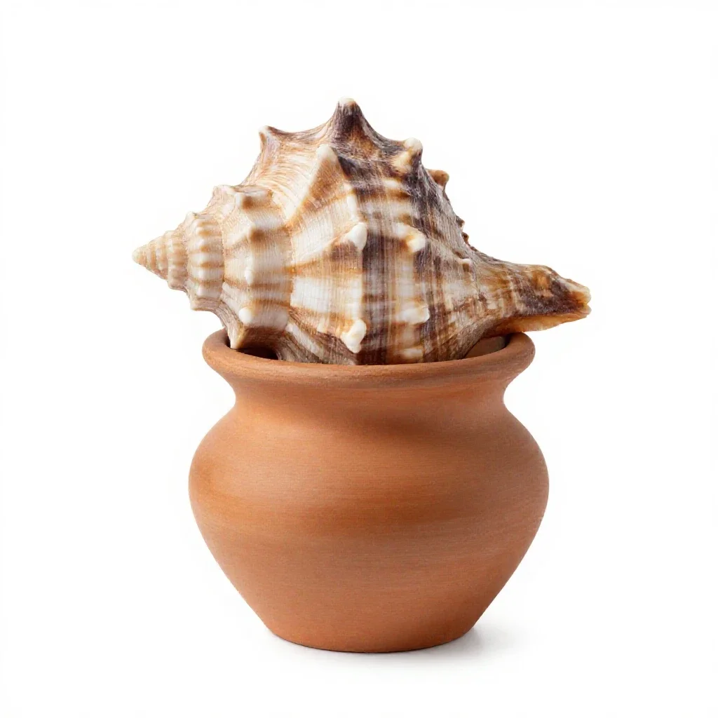 Scallop shell isolated on a white background