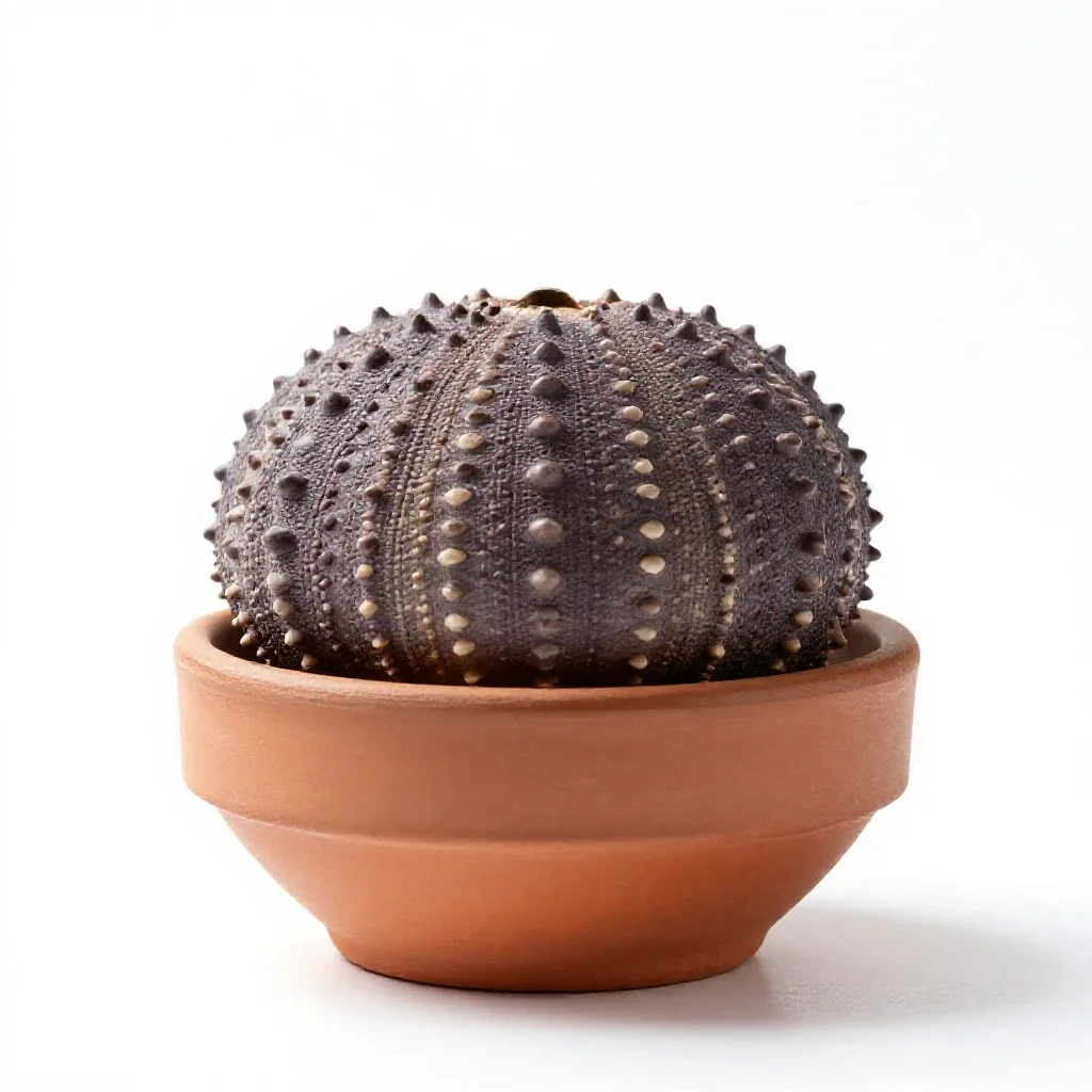 Sea urchin shell isolated on a white background
