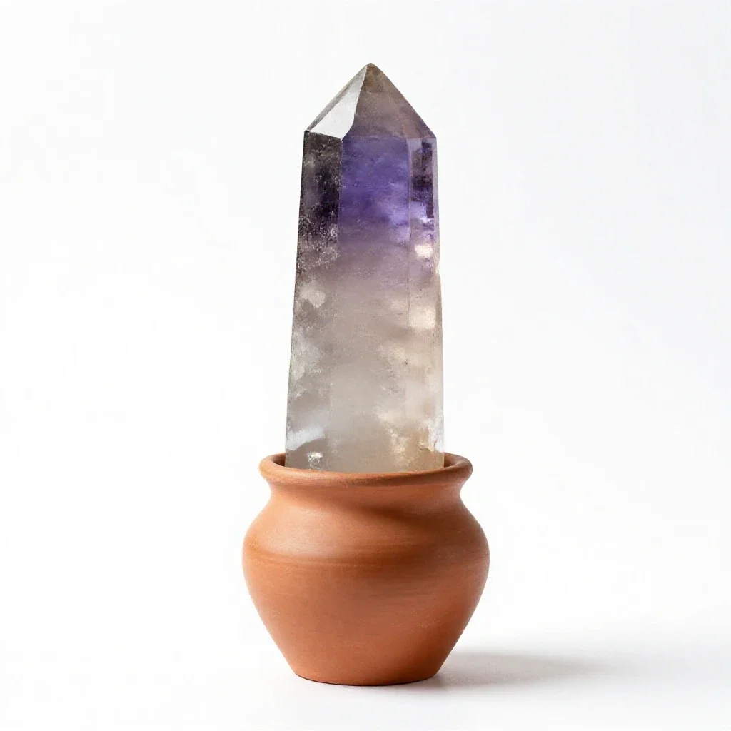 Selenite tower isolated on a white background