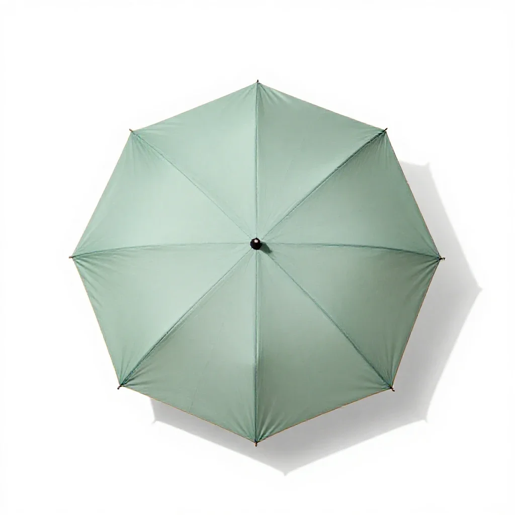 Beach umbrella isolated on a white background