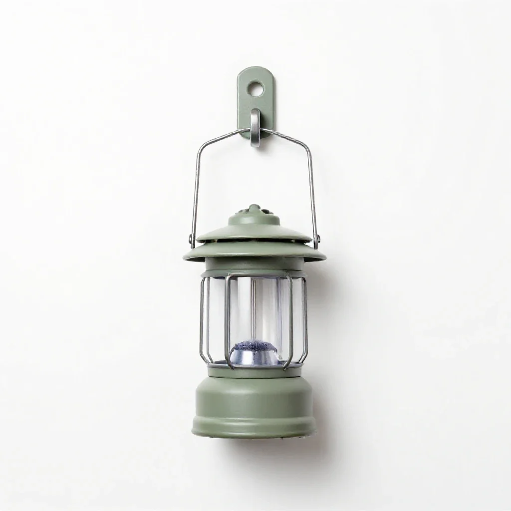 Camping lantern hook isolated on a white background