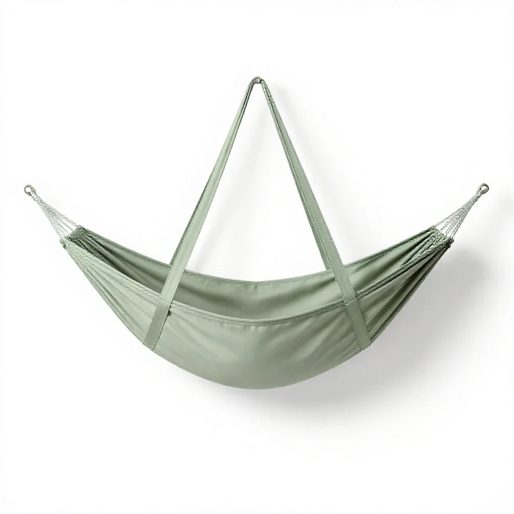Hammock with straps isolated on a white background
