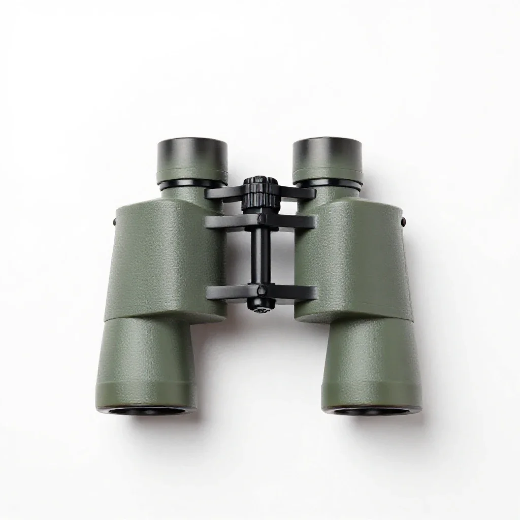 Pair of binoculars isolated on a white background