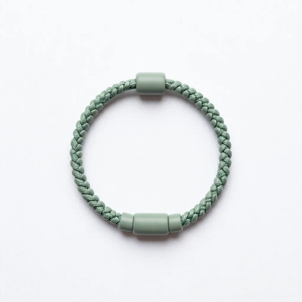 Paracord bracelet isolated on a white background