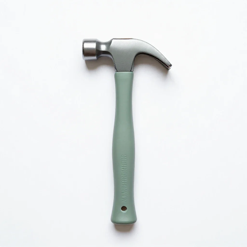 Rock hammer isolated on a white background