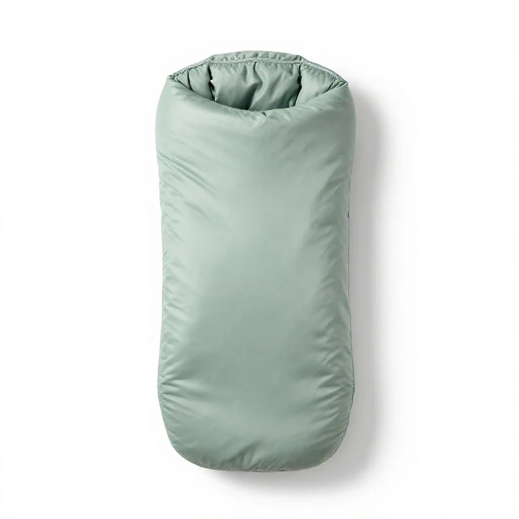 Sleeping bag rolled up isolated on a white background