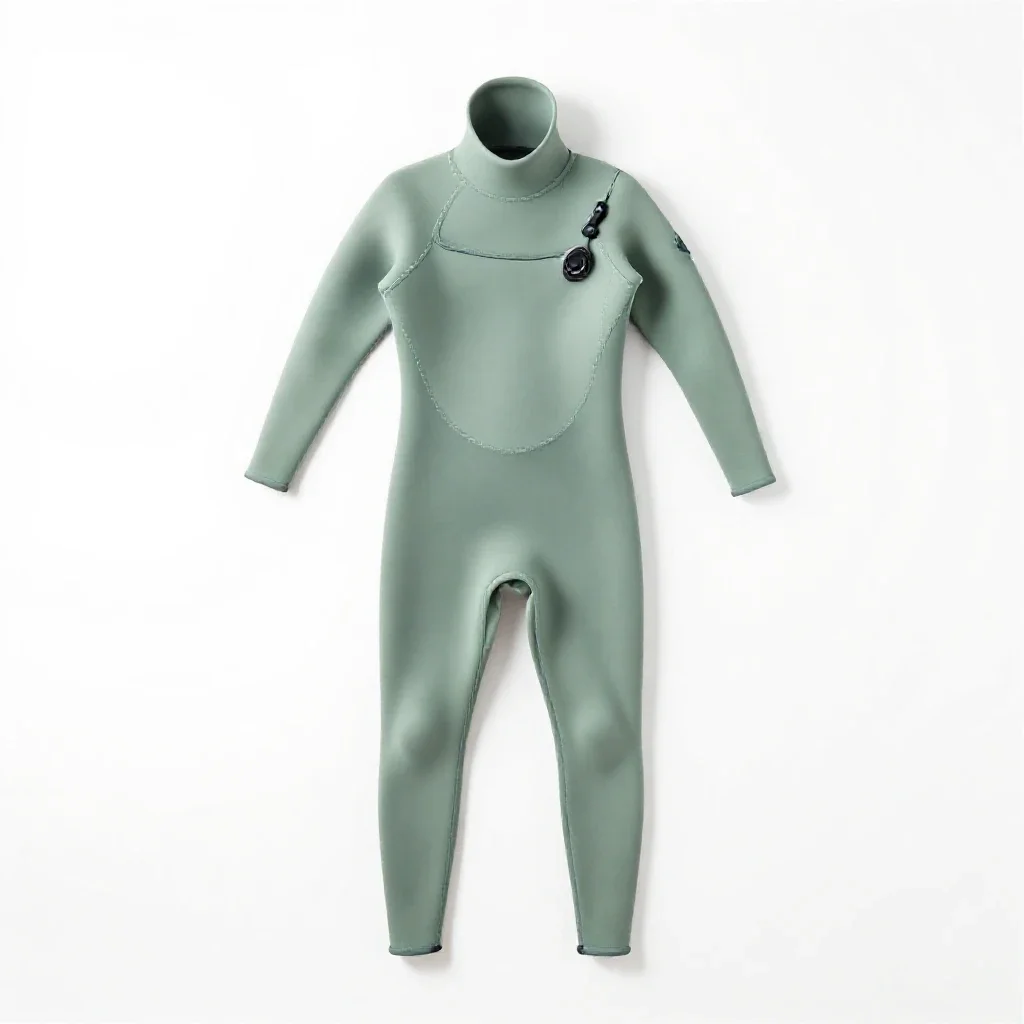 Wetsuit hanging isolated on a white background