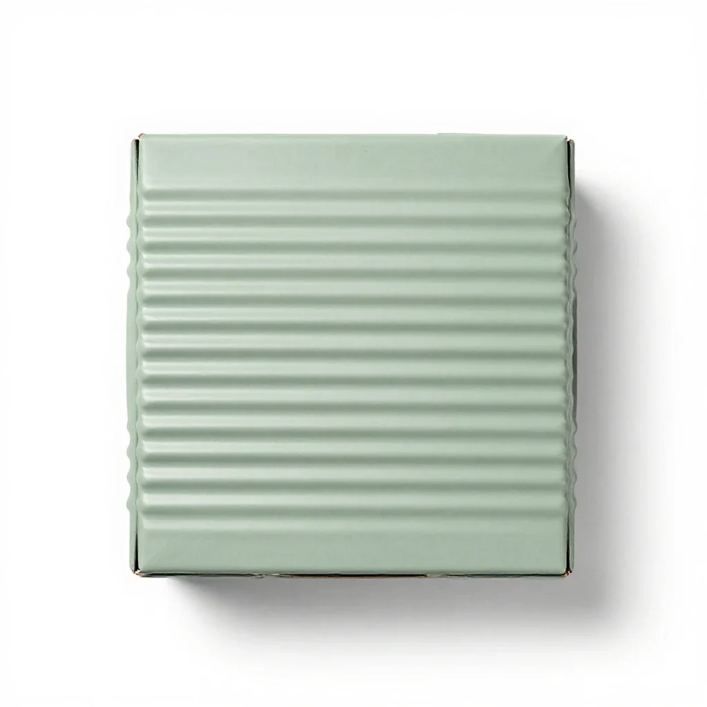 Corrugated shipping carton isolated on a white background