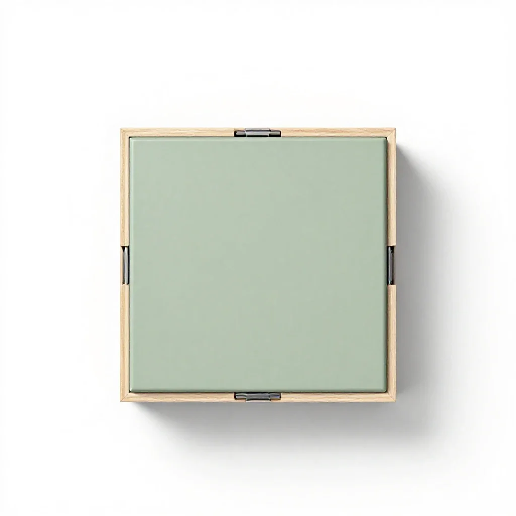 Hinged wooden gift box isolated on a white background