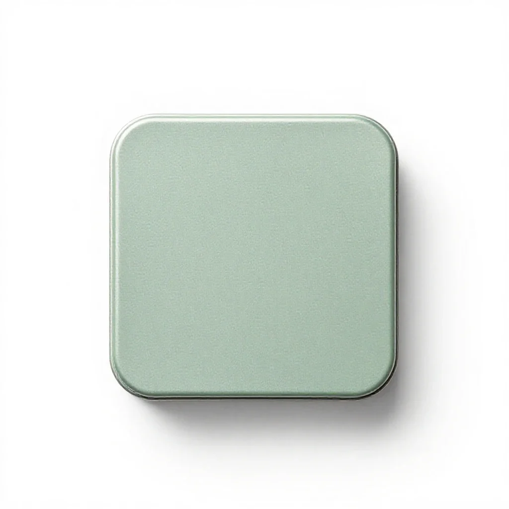 Matte aluminium tin isolated on a white background