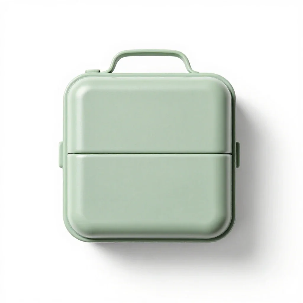 Stacked bento tiffin carrier isolated on a white background