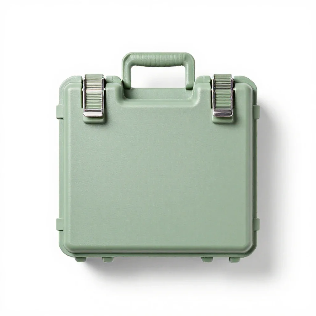 Tool case with latches isolated on a white background