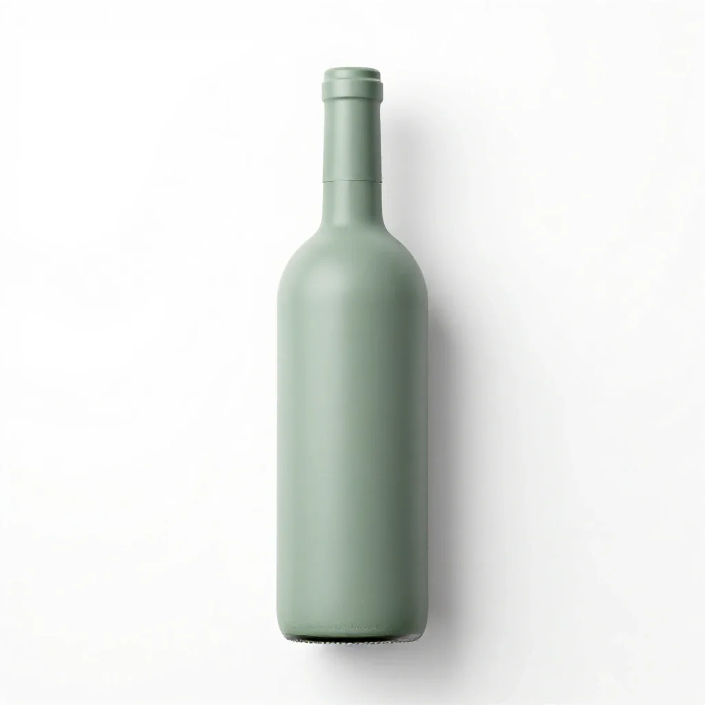 Wine bottle with a wax seal isolated on a white background