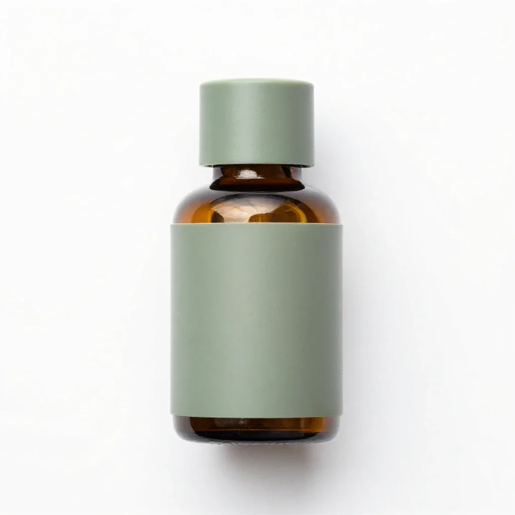 Amber glass apothecary bottle isolated on a white background