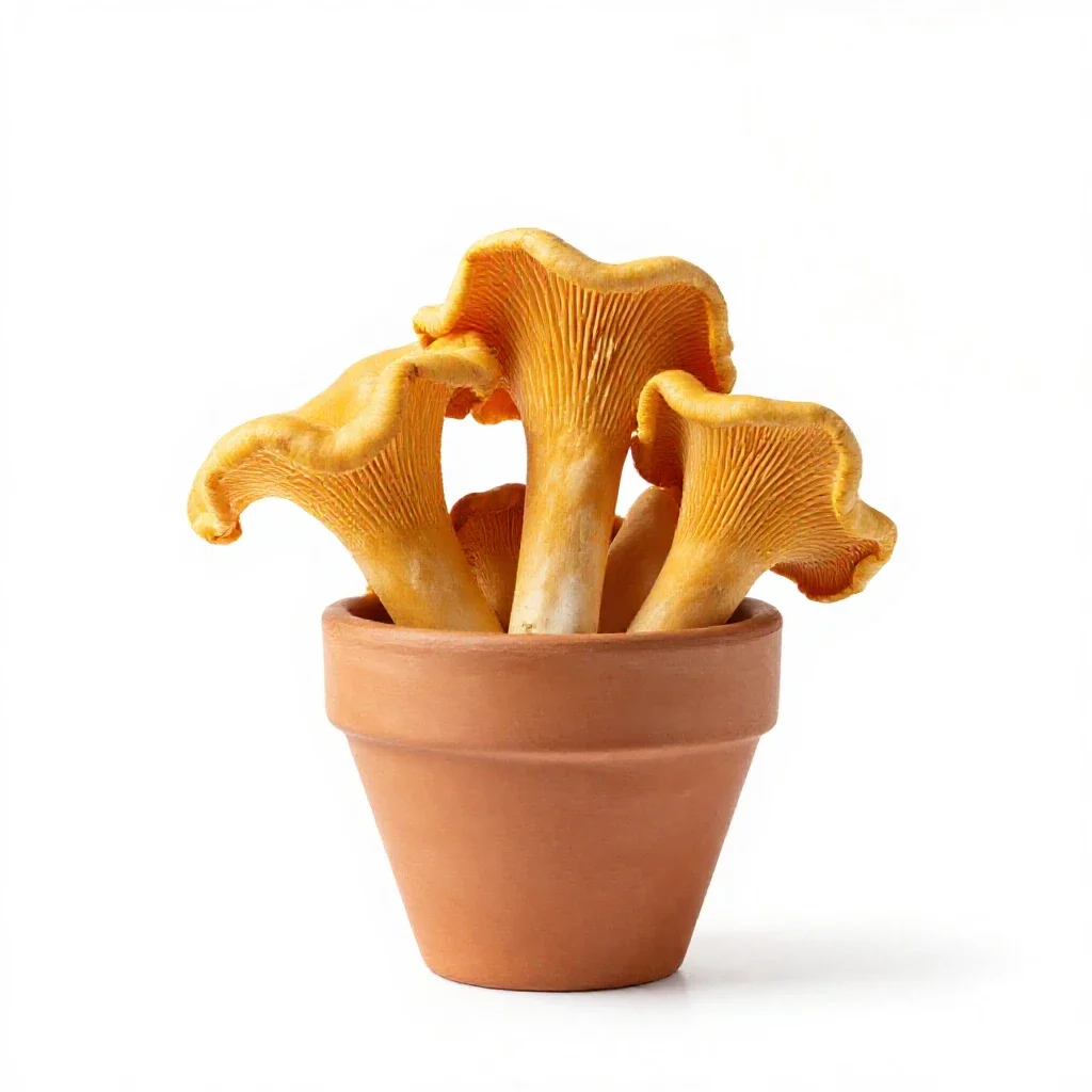 Chanterelle mushroom isolated on a white background