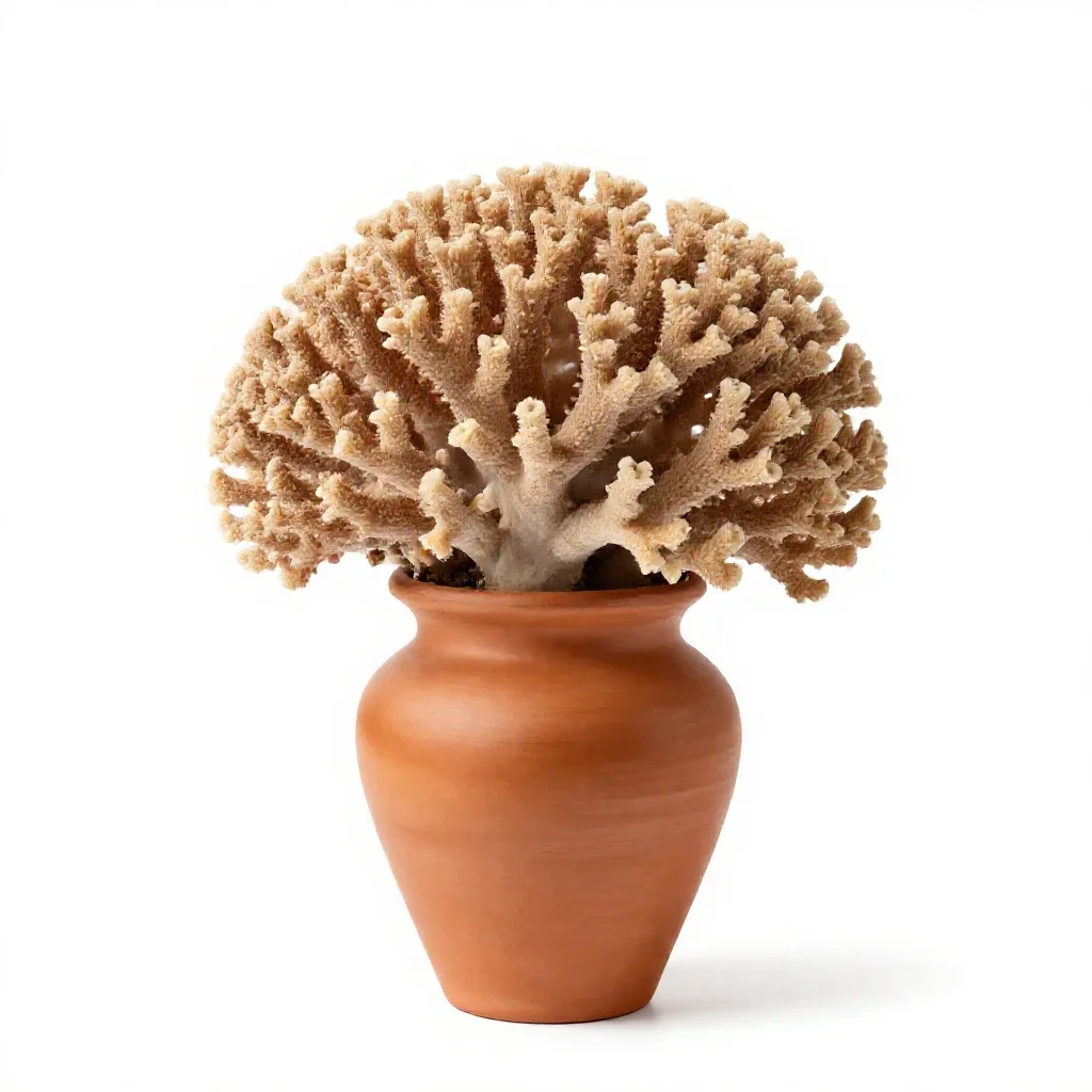 Coral fungus isolated on a white background