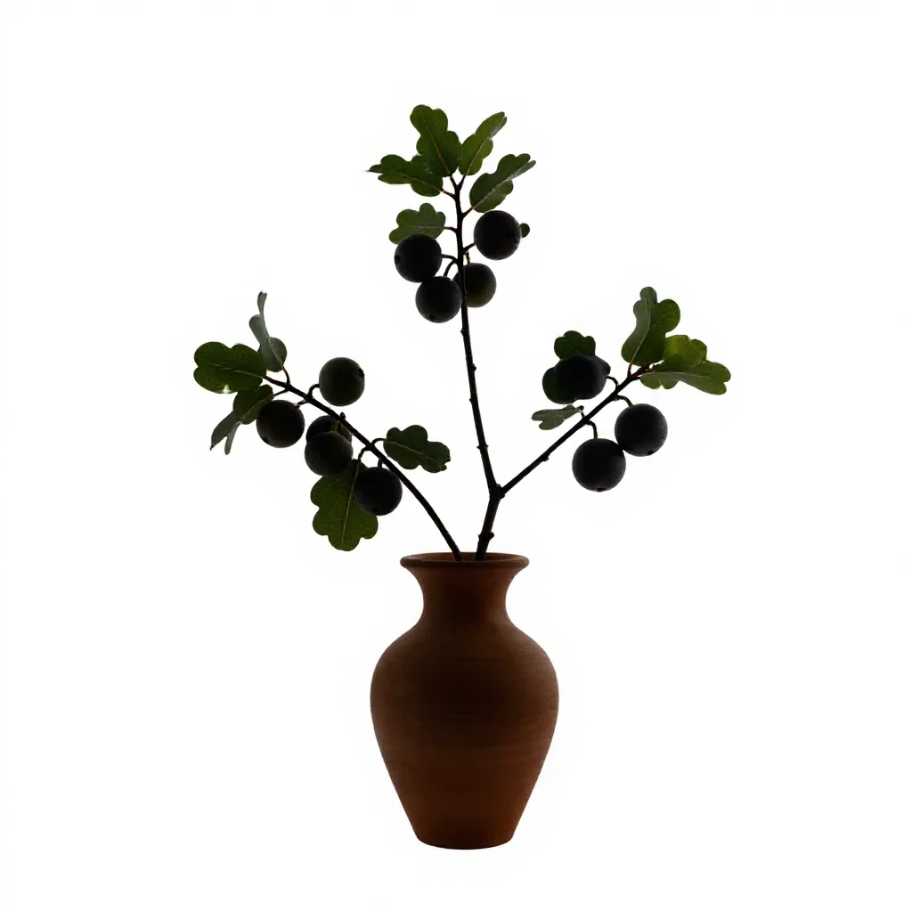 Fig branch with fruit isolated on a white background