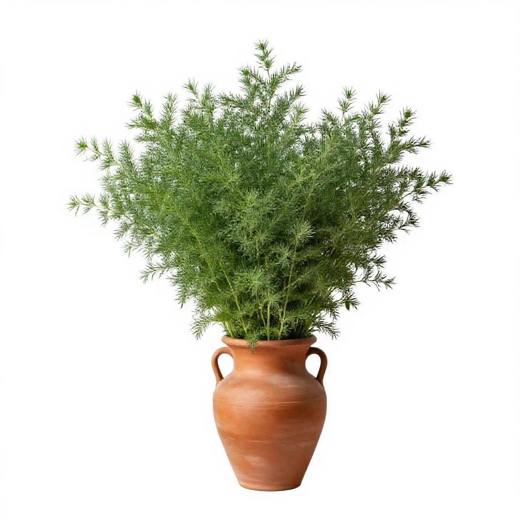 Flax bush isolated on a white background