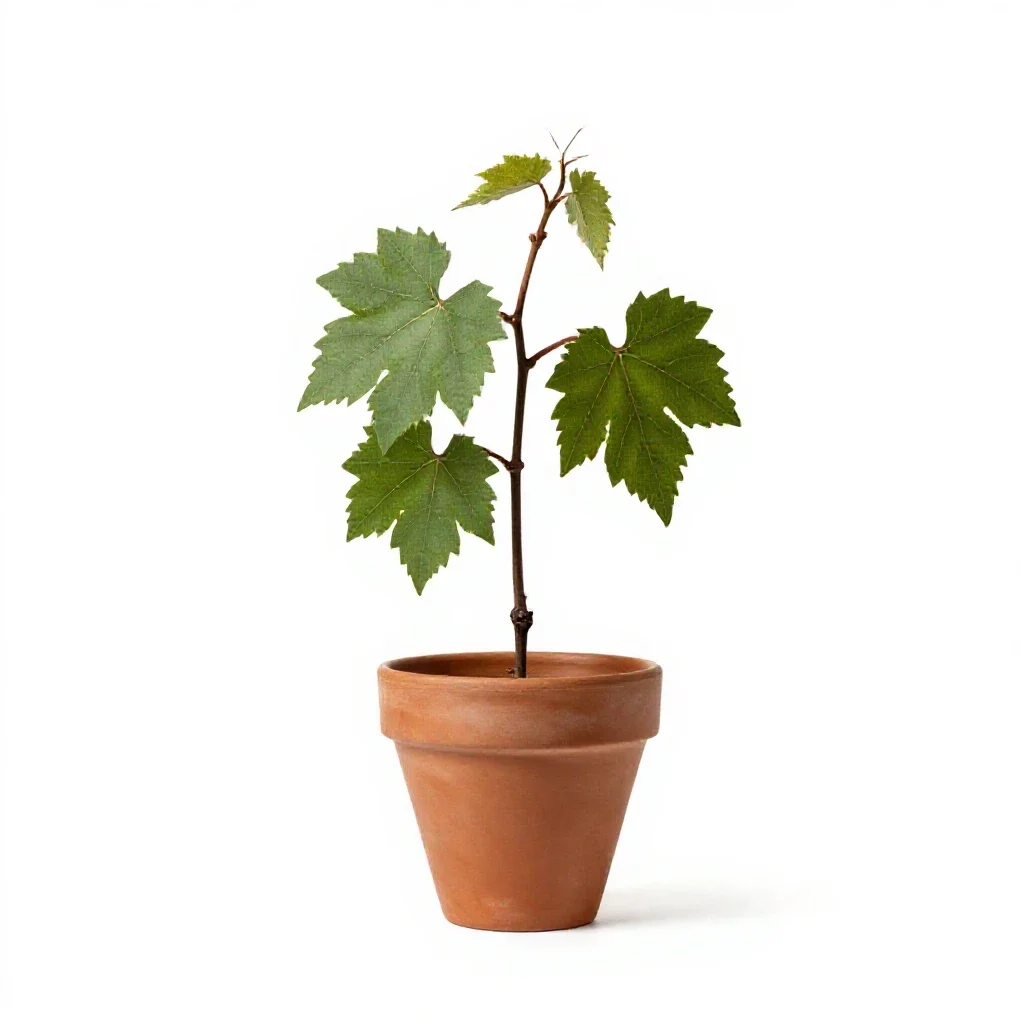 Grape vine cutting isolated on a white background