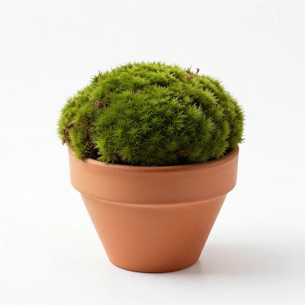 Moss ball isolated on a white background