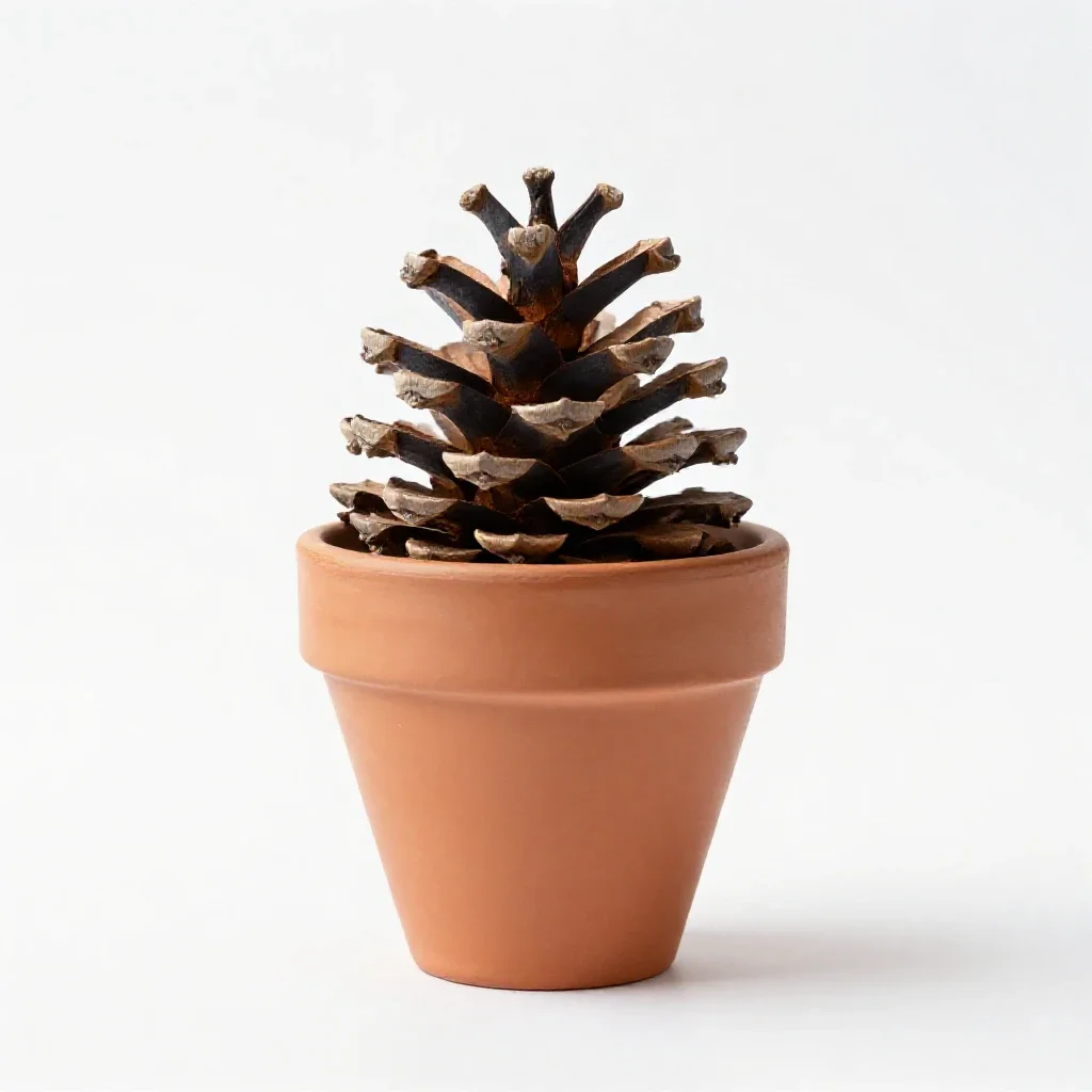 Pine cone isolated on a white background