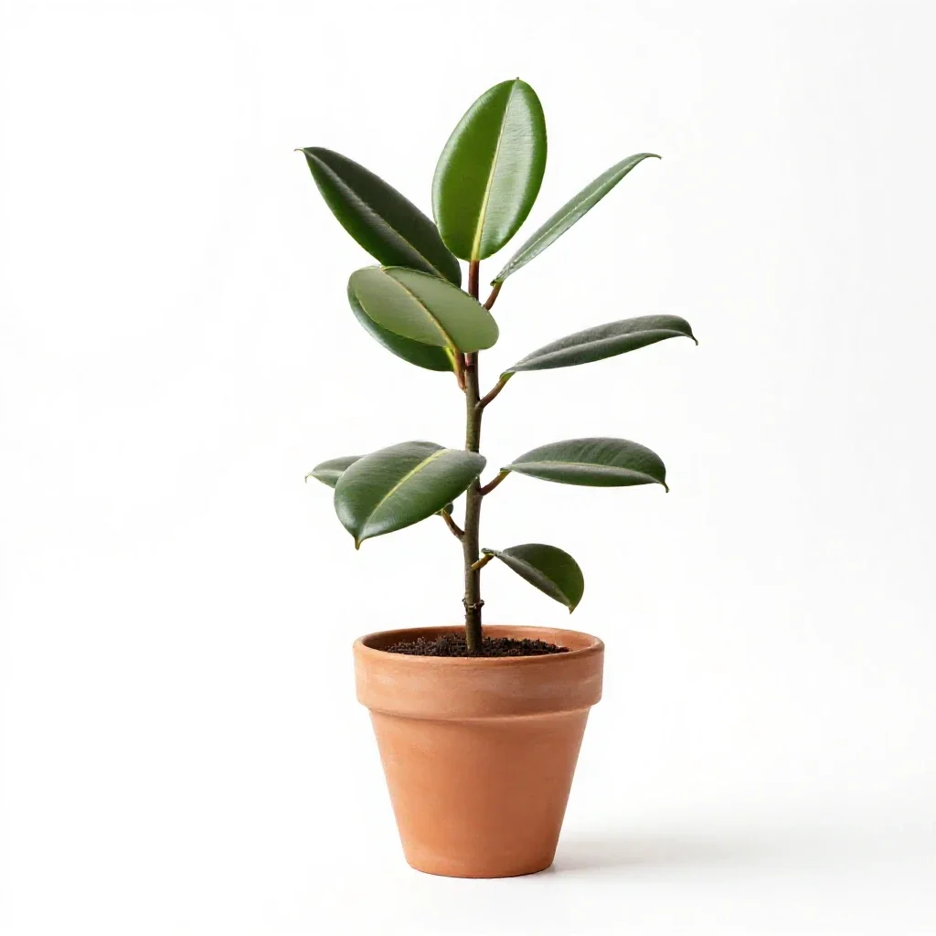 Rubber plant isolated on a white background