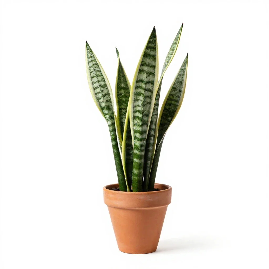 Snake plant isolated on a white background