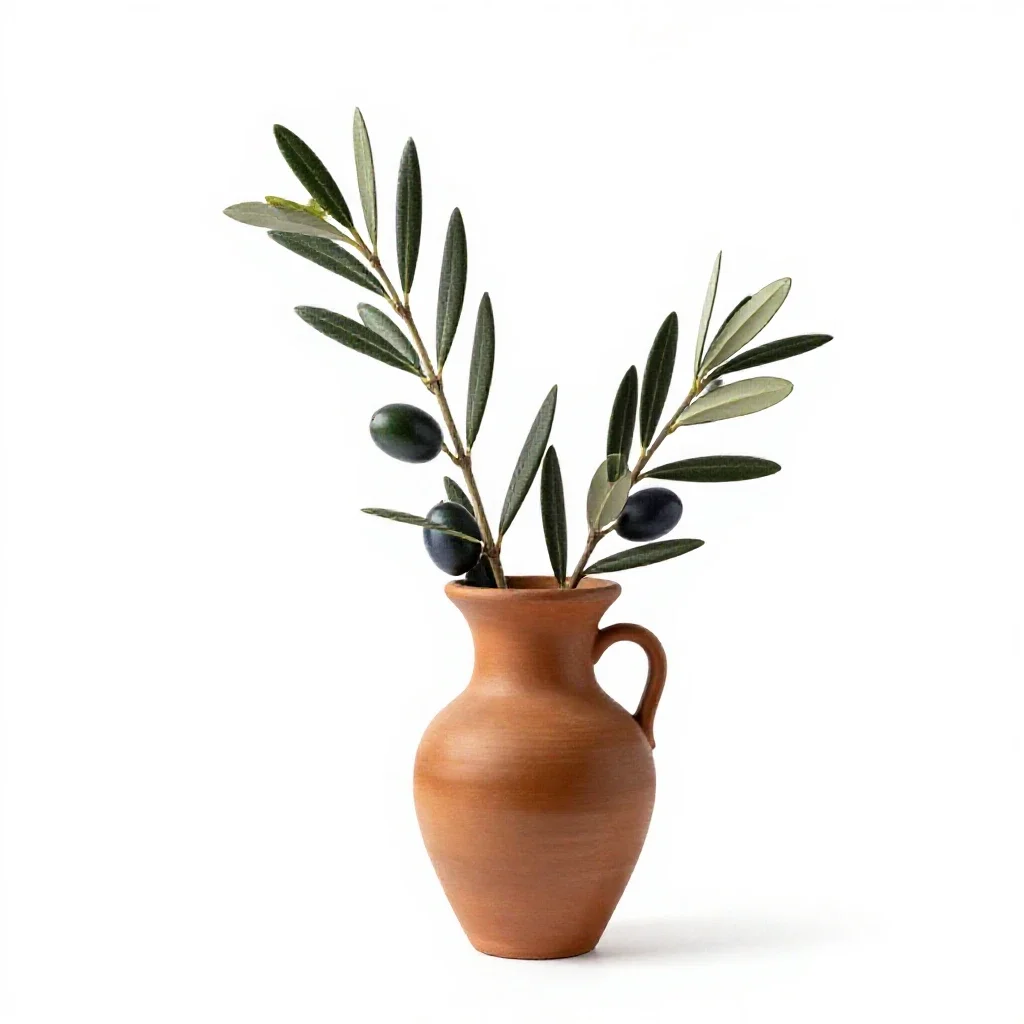 Olive branch isolated on a white background