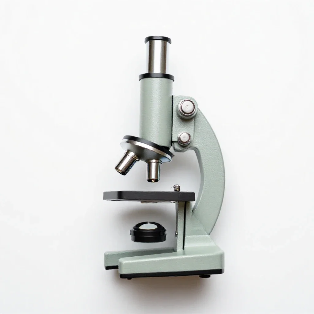Compound microscope isolated on a white background
