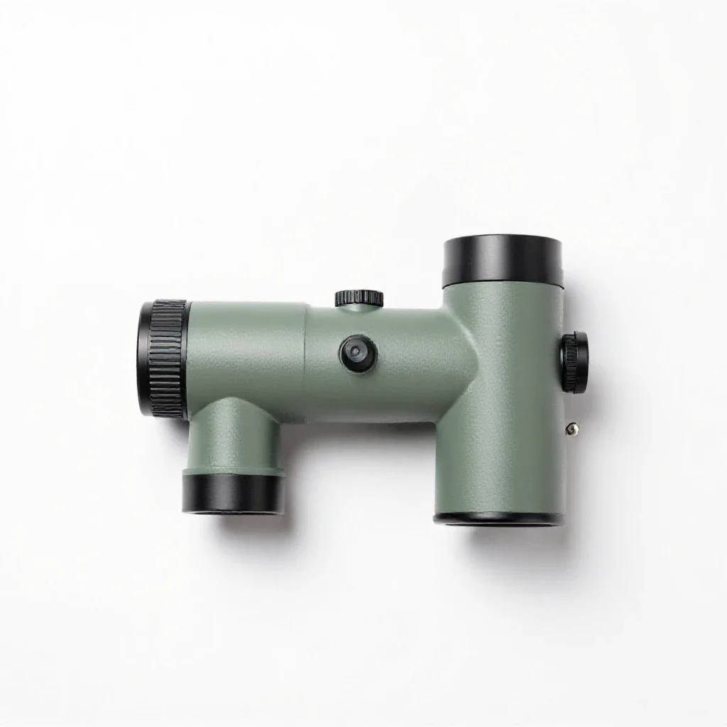 Refracting telescope isolated on a white background