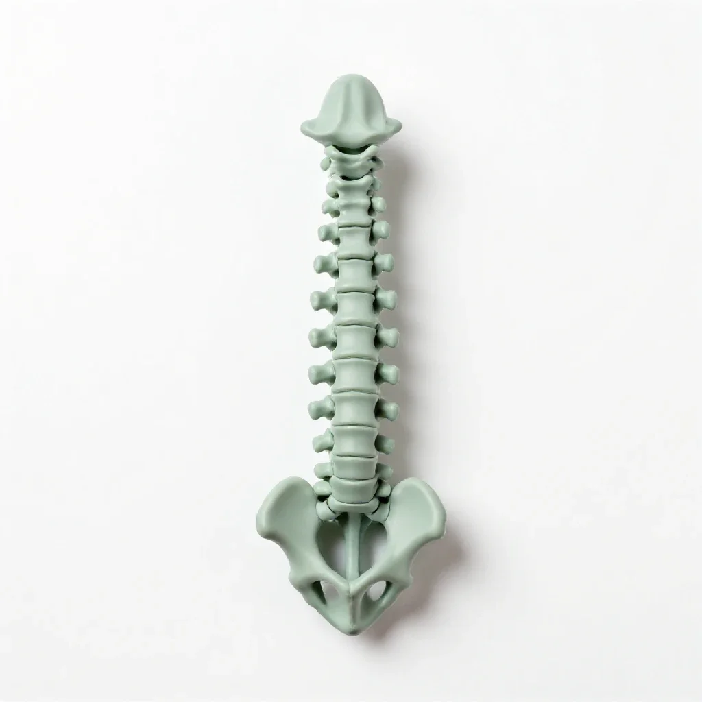 Spine anatomical model isolated on a white background