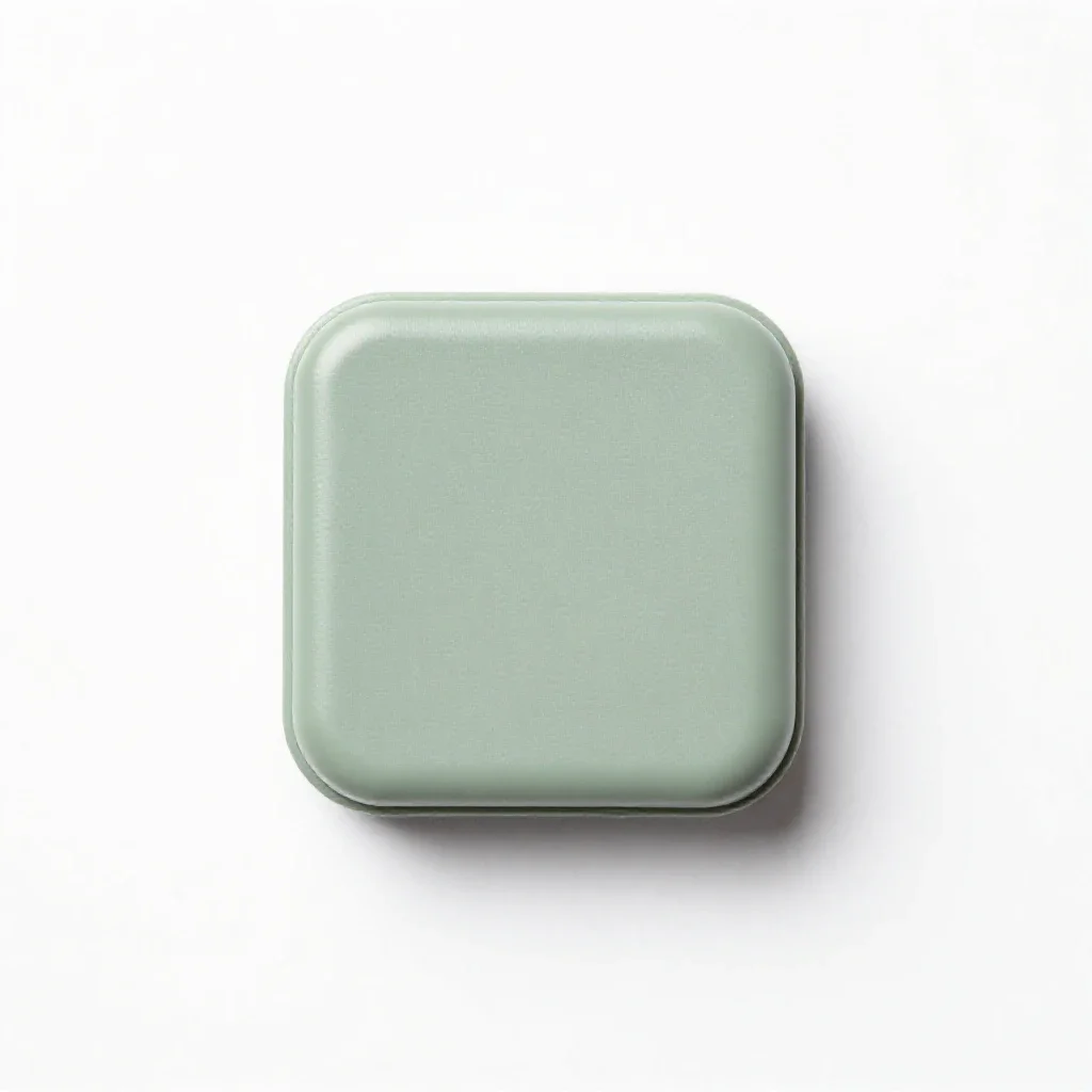 Holographic projector puck isolated on a white background