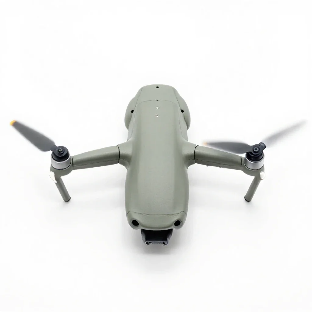 Hovering recon drone isolated on a white background
