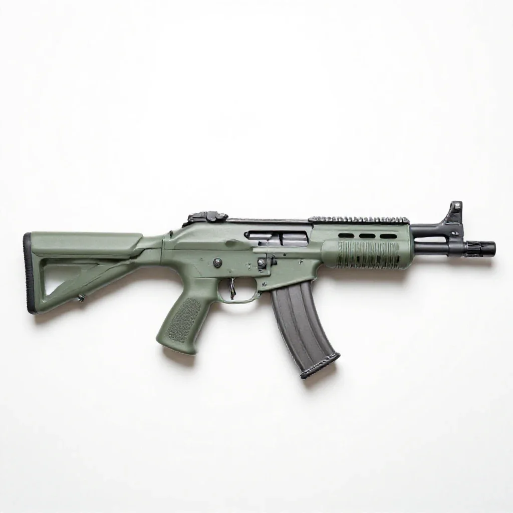 Modular plasma rifle isolated on a white background