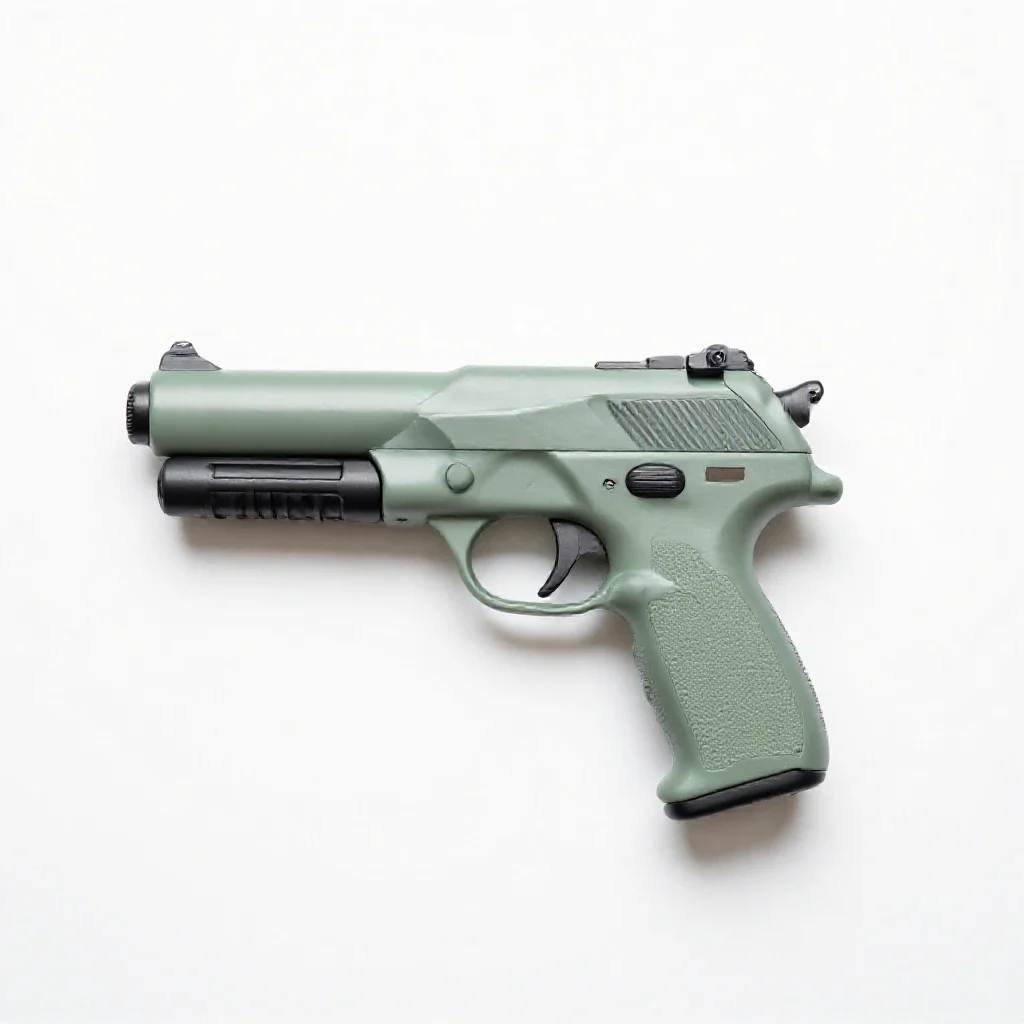 Sidearm blaster isolated on a white background