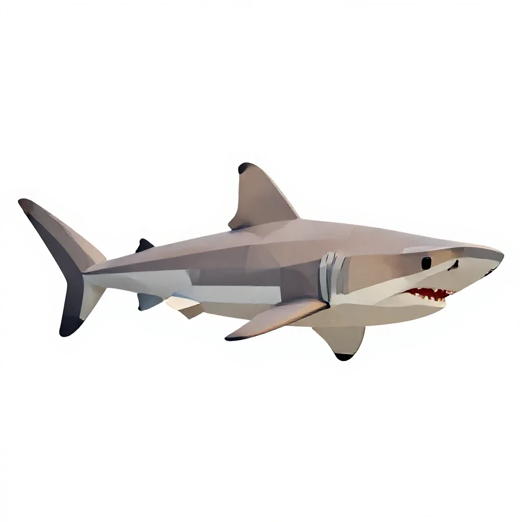 Hammerhead shark isolated on a white background