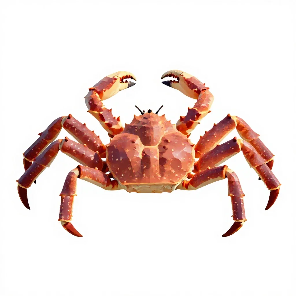 King crab isolated on a white background