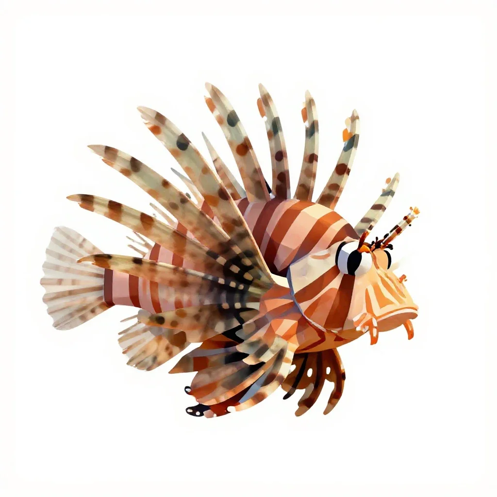 Lionfish isolated on a white background
