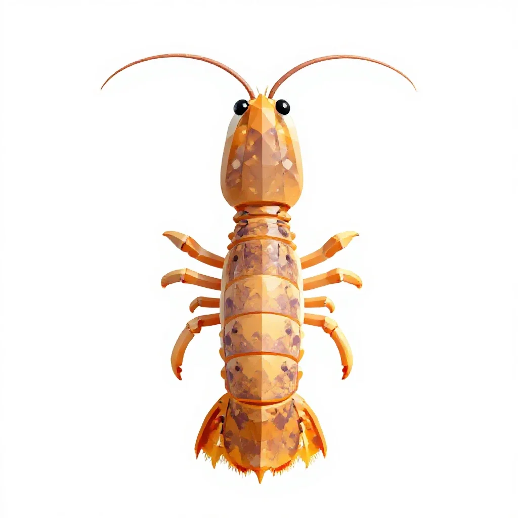 Mantis shrimp isolated on a white background