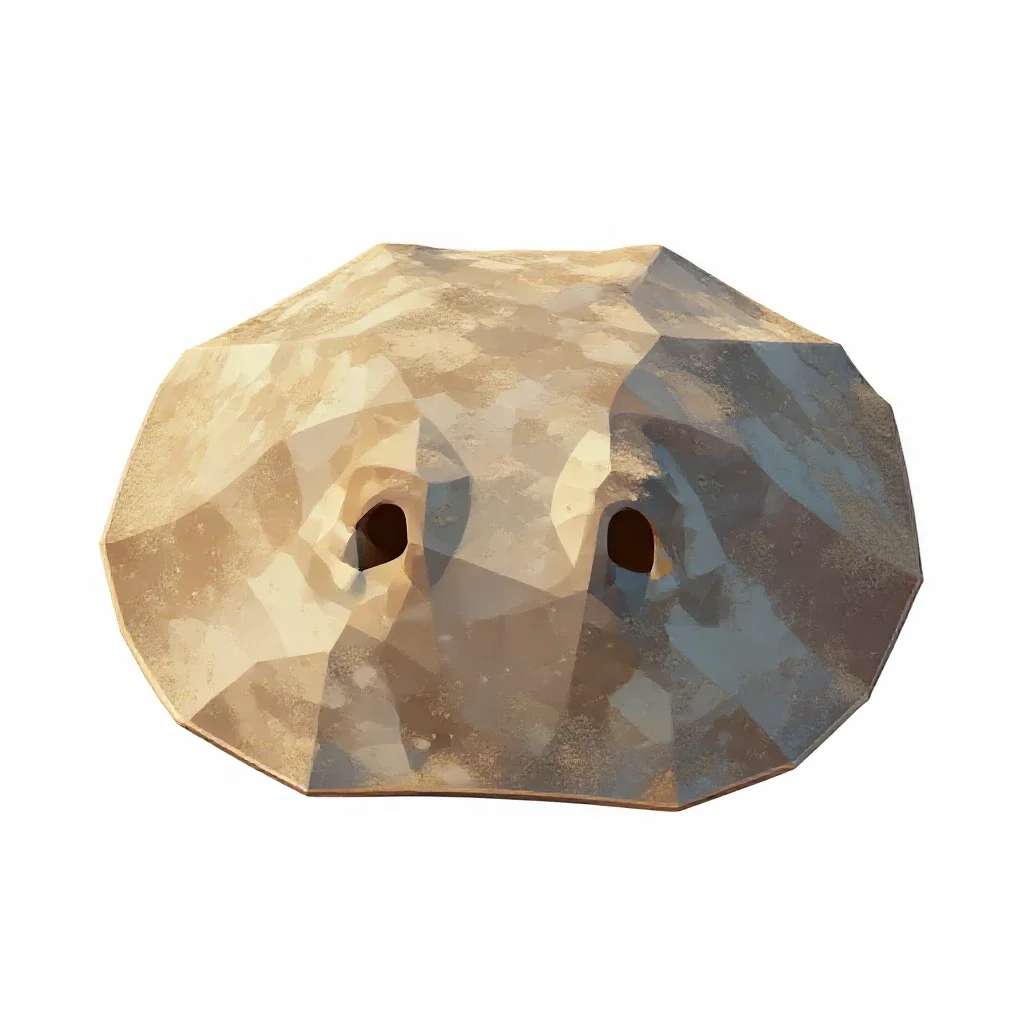 Sand dollar burrowing isolated on a white background