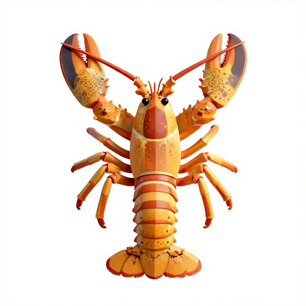 Spiny lobster isolated on a white background