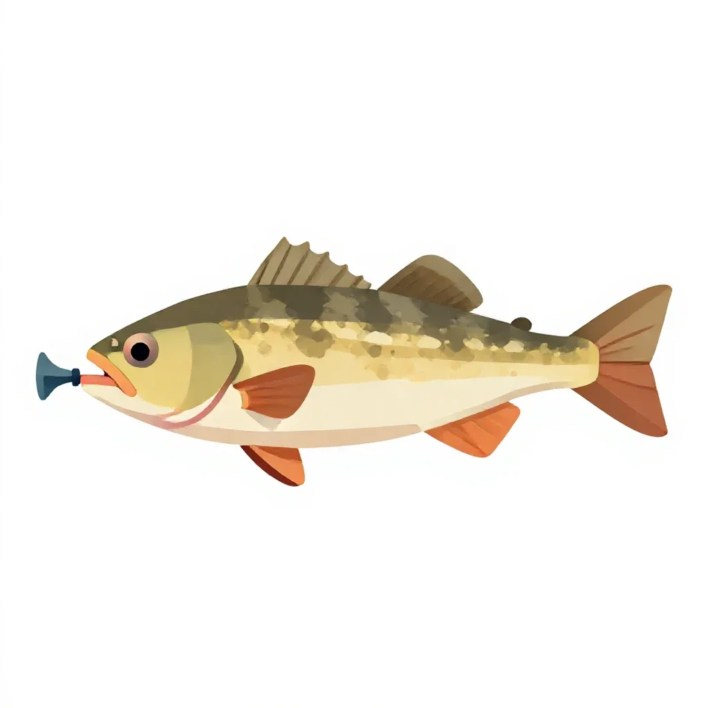 Anglerfish with a lure isolated on a white background