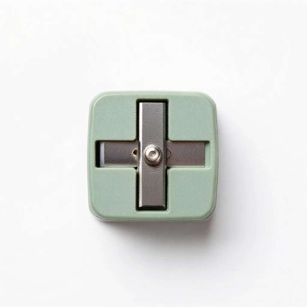 Rotary pencil sharpener isolated on a white background