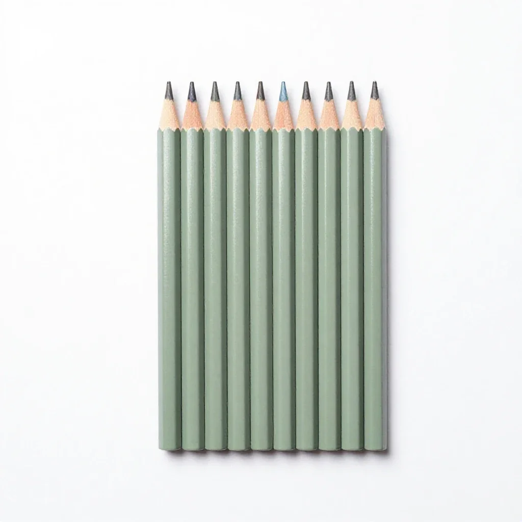 Set of coloured pencils isolated on a white background