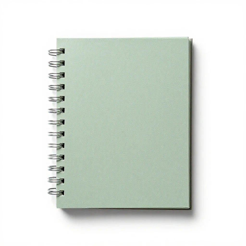Spiral sketchbook isolated on a white background