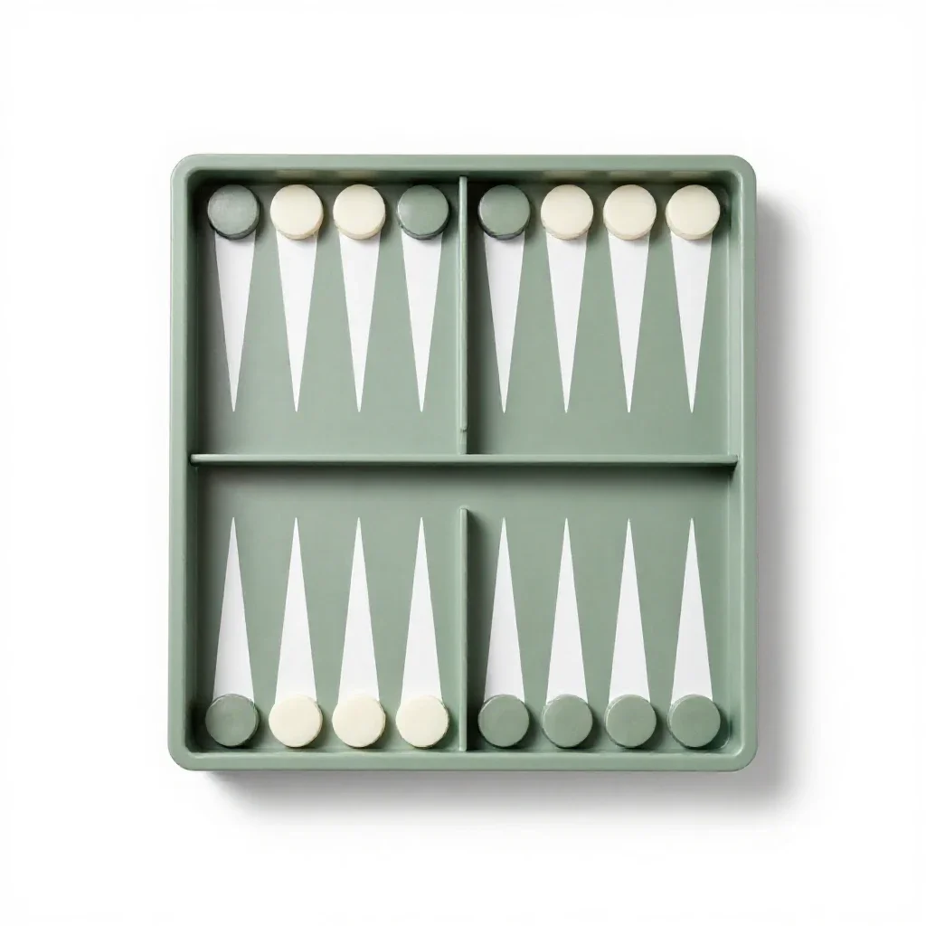 Backgammon board isolated on a white background