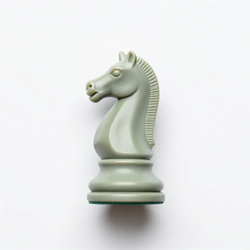 Chess knight piece isolated on a white background