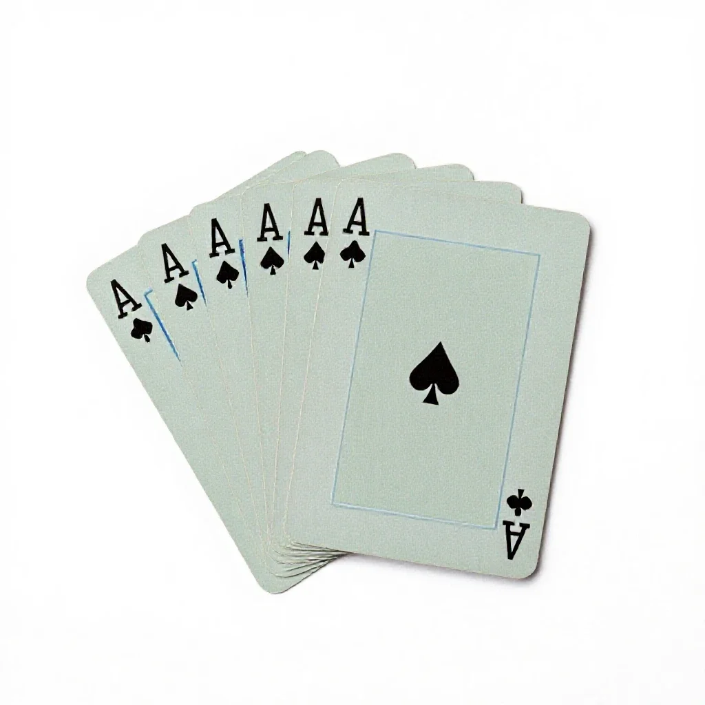 Deck of playing cards fanned out isolated on a white background