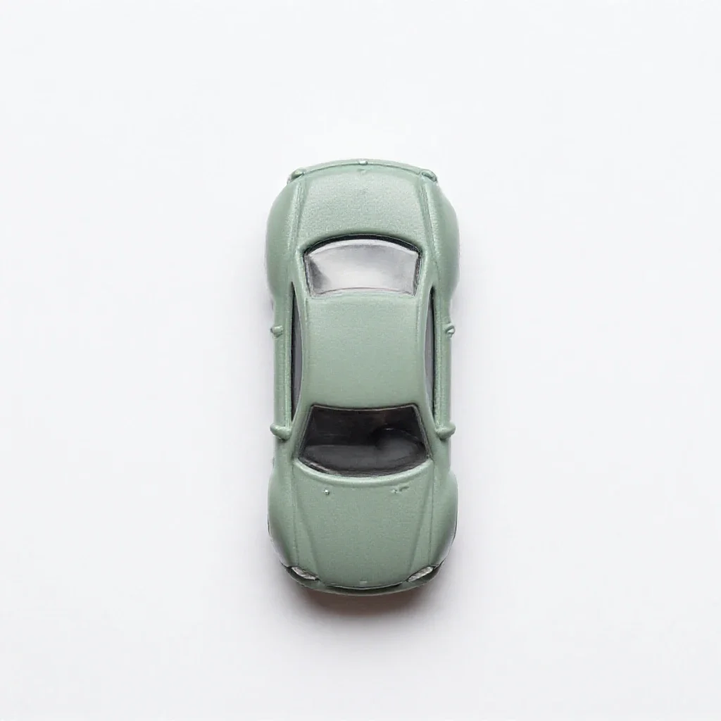 Die-cast toy car isolated on a white background