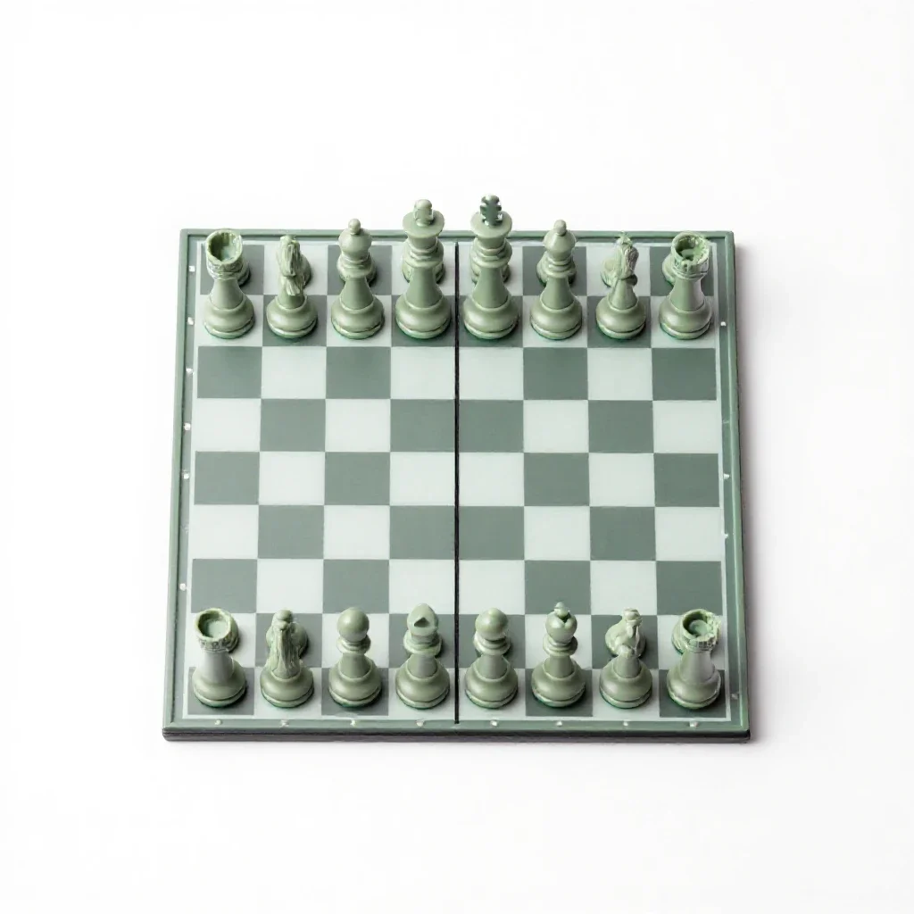 Full chess set isolated on a white background